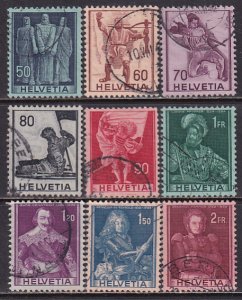Switzerland 1941-59 Sc 270-8 William Tell Ludwig Pfyffer Jurg Jenatsch Stamp U