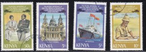 Kenya # 194-197, Royal Wedding, Used, 1/2 Cat.