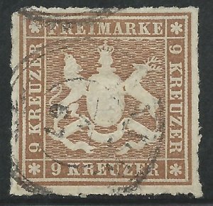 German States Wurttemburg Scott #45 Used Stamp