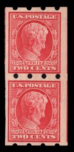 MOMEN: US STAMPS #368 PAIR BRINKERHOFF TYPE I MINT OG LH/NH VF LOT #87295*