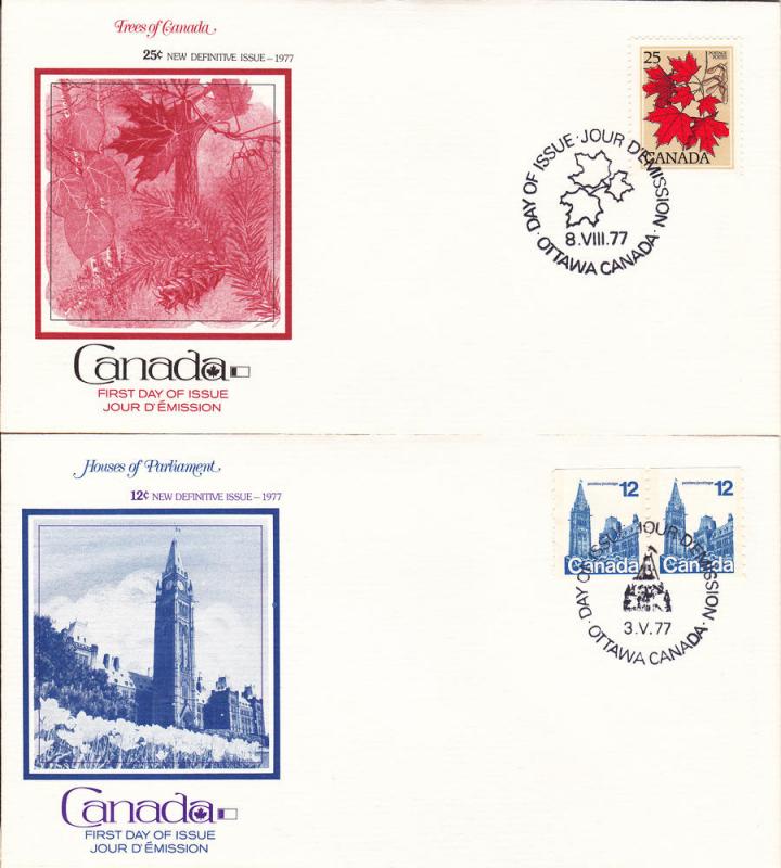 Canada # 705 / 729,  Cacheted First Day Covers,