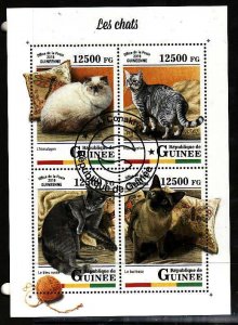 Guinea-used sheet-Animals-Cats-Burmese-2018-