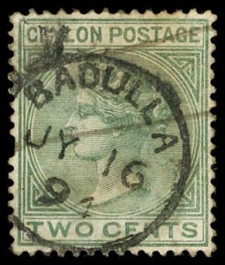 CEYLON Sc 86 USED - 1884 2c Queen VIctoria - Great July 16, 1894 Cancel-See Desc