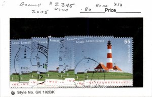 Germany, Postage Stamp, #2345 (10 Ea) Used, 2005 Lighthouse (AC)