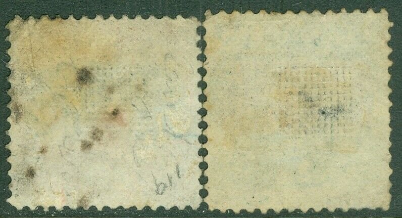 EDW1949SELL : USA 1869 Scott #119-20 Used. Minor faults. Catalog $950.00.