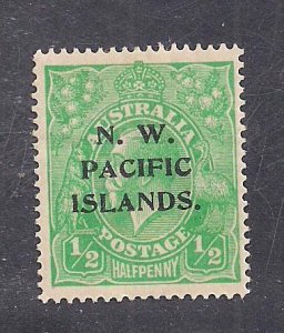 NORTHWEST PACIFIC ISLANDS SC#11  FVF/MOG TYPE B OVERPRINT