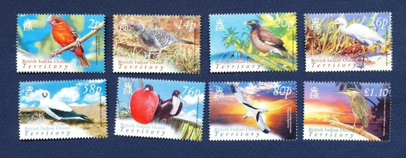 BRITISH INDIAN OCEAN TERRITORY - # 274 // 282 -  FVF MNH see note - Birds - 2004