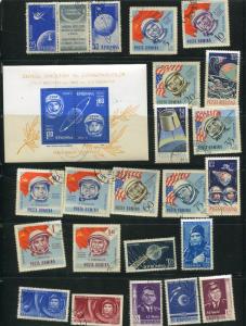 Romania 1957 and up Complete sets Used/CTO Sheet&stamps Space 5760