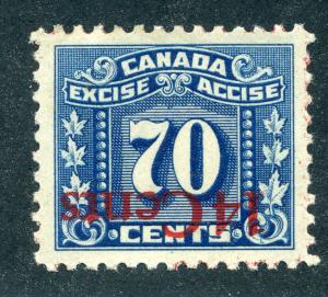 van Dam FX119a - 14 on 70c - inverted o/p - MLH VF/XF - Canada Revenue