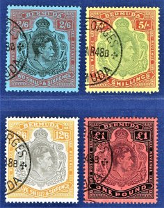 [mag938] BERMUDA 1938-53 High values used all Perf.14 ...See Pictures!!