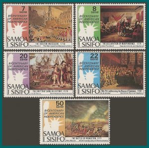 Samoa 1976 American Revolution, MNH #428-432,SG459-SG463