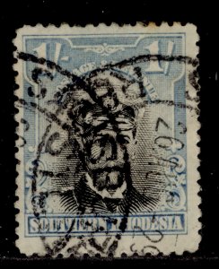 SOUTHERN RHODESIA GV SG10, 1s black and light blue, USED. Cat £13.