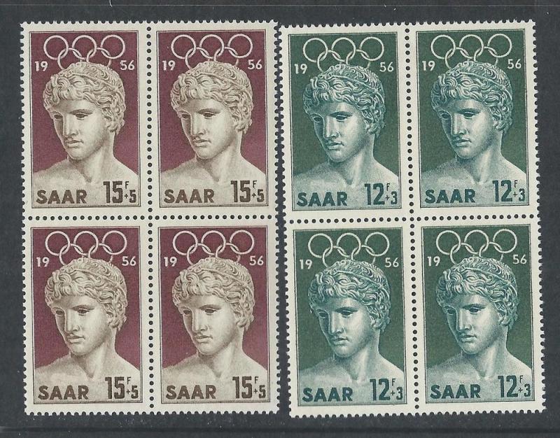 SAAR SC# B109-10 FVF/MNH B/4 1956