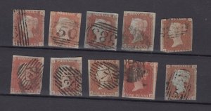 GB QV 1841 1d Red Imperf Unchecked Collection Of 10 BP9028