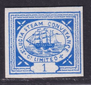 St. Lucia Steam Conveyance Co., Mint OG Hinge mark.