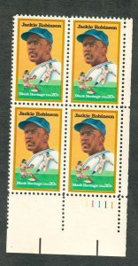 2016 Jackie Robinson MNH plate block LR