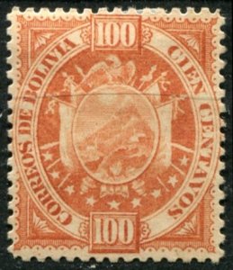 Bolivia Sc#46 MH/Unused, 100c brn rose, Definitives (1894)