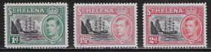 St Helena Scott #'s 136 - 138 MH