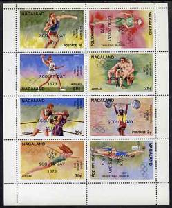 Nagaland 1973 Scouts Day opt'd on 1972 Munich Olympic Gam...