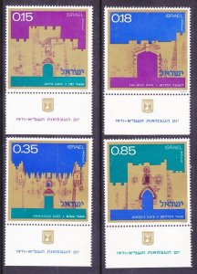 Israel 447-50 MNH 1971 Gates of Jerusalem Full set of 4 w/Tabs