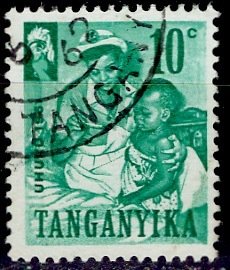 Tanganyika 1961: Sc. # 46; O/Used Single Stamp