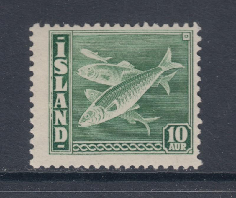 Iceland Sc 221b MLH. 1940 10a Herring, comb perf 14x13½, F-VF, Fish Topical