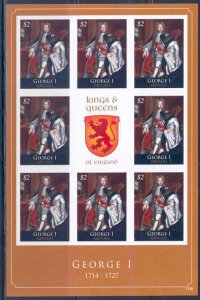 GRENADA  KINGS & QUEENS OF ENGLAND GEORGE I   IMPERFORATED SHEET NH