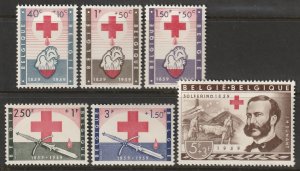 Belgium 1959 Sc B641-6 set MNH**