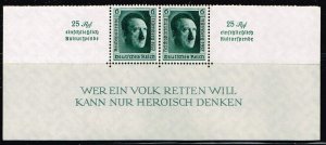 Germany,Sc.#B106a MNH single of s./s. B106. Reich Party Congress, Nuremberg