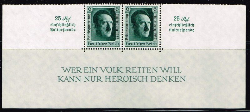 Germany,Sc.#B106a MNH single of s./s. B106. Reich Party Congress, Nuremberg