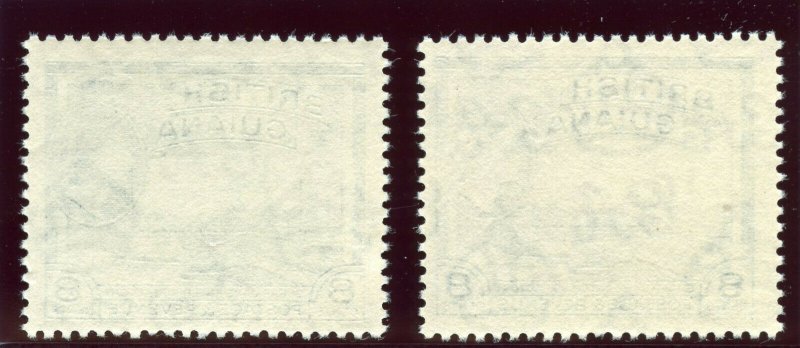 British Guiana 1954 QEII 8c in both listed shades superb MNH. SG 337, 337a.