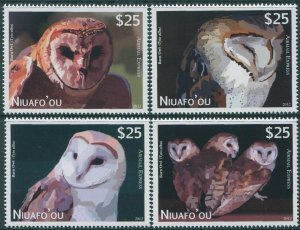 Niuafo'ou express 2012 SGE1-E4 Barn Owls set MNH