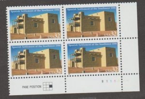 U.S. Scott #3220 Spanish Settlement of the Southwest Stamp - Mint NH Plate Block