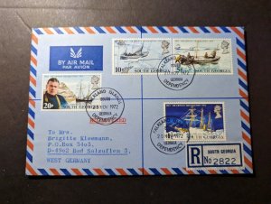 1972 Falkland Islands Airmail Cover South Georgia to Bad Salzuflen W Germany