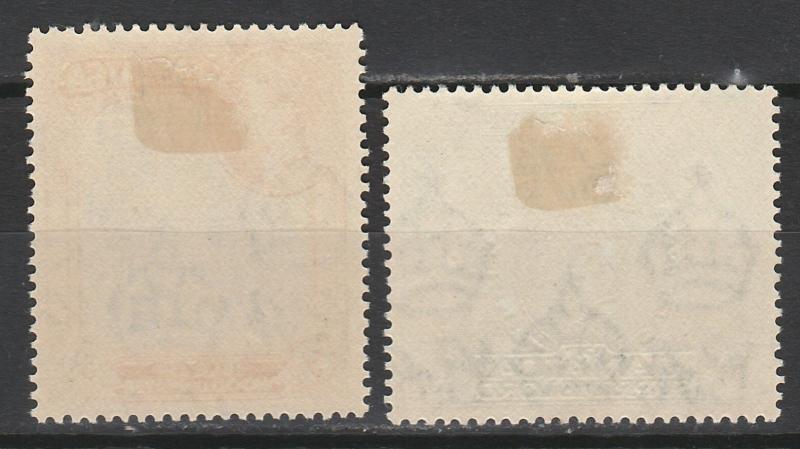 JAMAICA 1938 KGVI PICTORIAL 5/- AND 10/- PERF 14