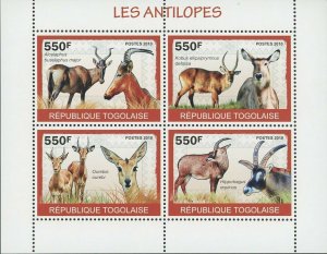 Antelopes Stamp Alcelaphus Buselaphus Major Hippotragus Equinus S/S MNH #3449