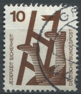 Germany Sc#1075 Used, 10p choc, Accident Prevention (1972)