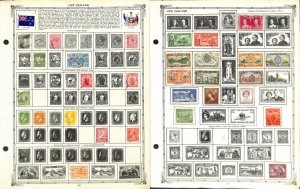 New Zealand Stamp Collection on 10 Regent Pages, 1874-1969 (CW)