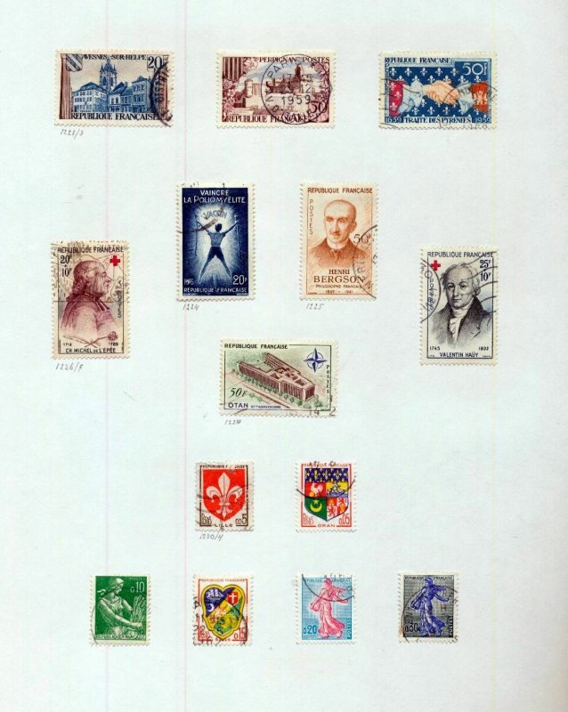 FRANCE 1959/60 MNH MH Used Collection 70Items H00116