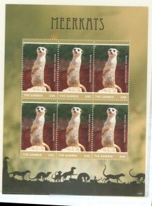 Gambia #3596  Souvenir Sheet (Animals)