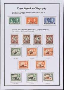 KENYA UGANDA & TANGANYIKA 1937-54 KGVI used collection. SG cat £600+. (72).