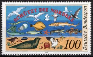 ZAYIX Germany 1598 MNH Nature Environment Marine Life Birds Fish 051023S16