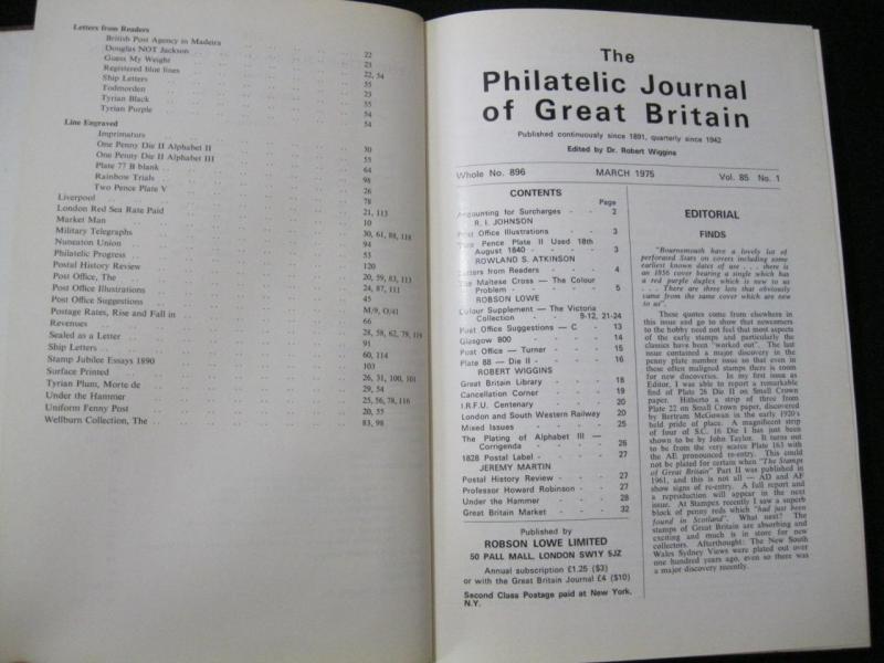 PHILATELIC JOURNAL OF GREAT BRITAIN VOL 85-87 (1975-77)