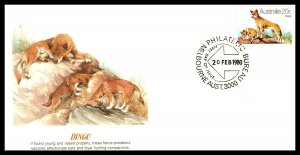 Australia 727-731 Dogs Fleetwood Set of Five U/A FDC