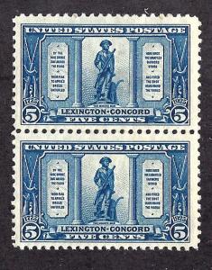 619 Mint,NG... Pair... SCV $30.00