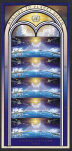 United Nations NY #609-610 29¢ Mission to Planet Earth Souvenir Sheet. MNH