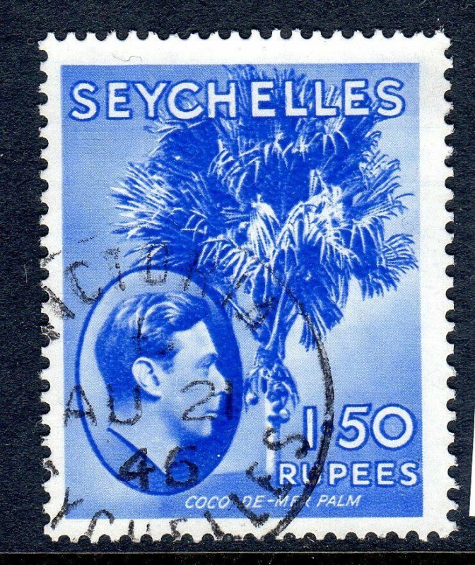  SEYCHELLES-- 1938- sg147  - 1r50  - chalk  - used -  £9.00   