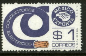 MEXICO Exporta 1169, $1P Electr CONDUCTORS Wmkd Fosfo Paper 2. MINT, NH. VF.