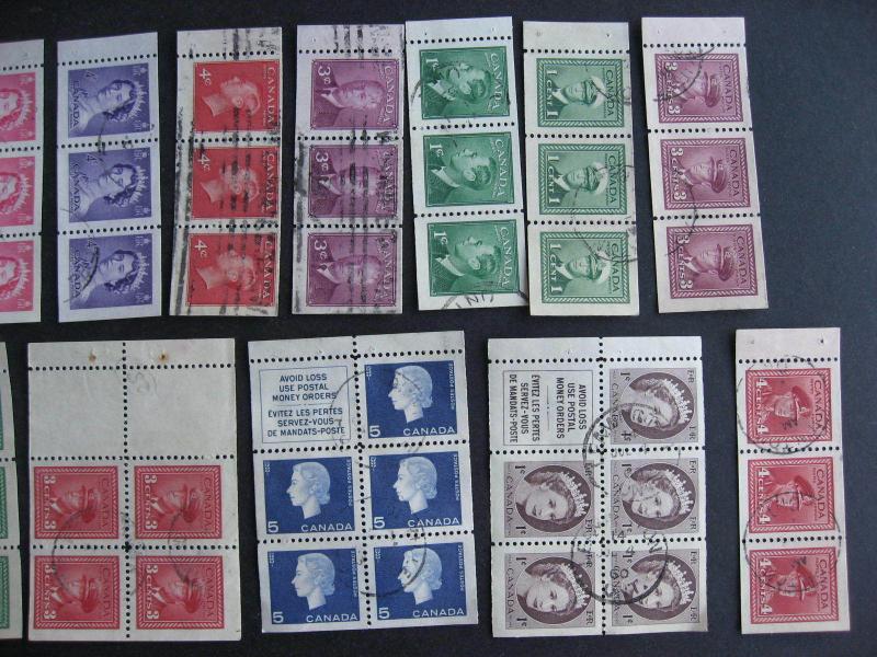 Canada 15 different used booklet panes