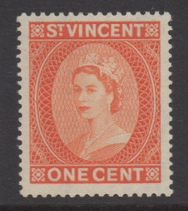 ST.VINCENT;  1955 early QEII issue fine Mint hinged 1c. value